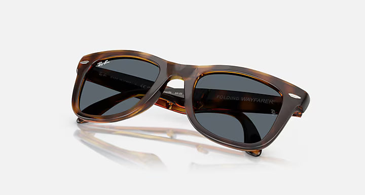 Ray-Ban Folding Wayfarer - Havana w/ Blue Lense
