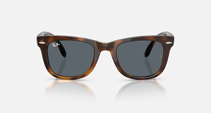 Ray-Ban Folding Wayfarer - Havana w/ Blue Lense