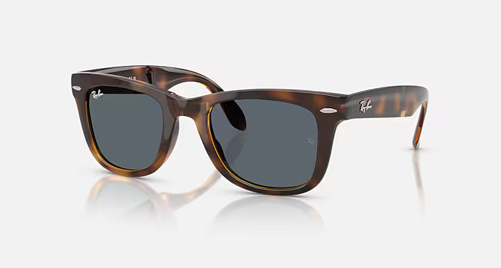 Ray-Ban Folding Wayfarer - Havana w/ Blue Lense