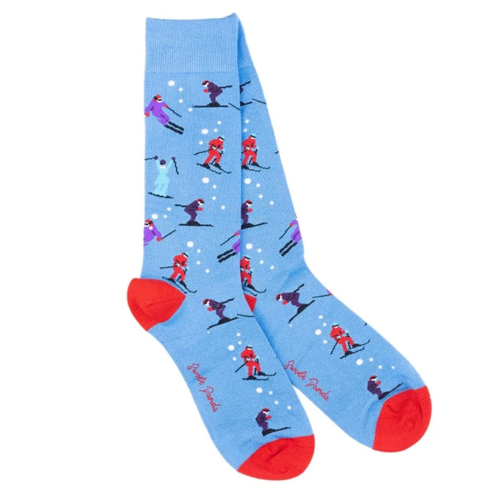 Swole Panda Snow Skiing Bamboo Socks