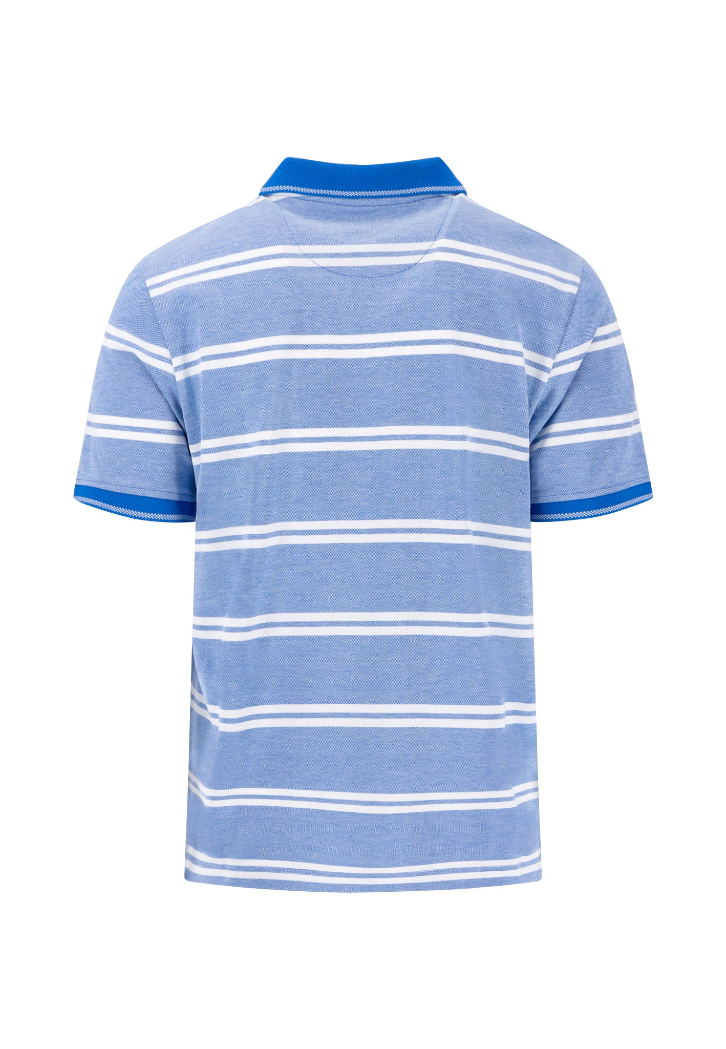 Fynch Hatton 2-Tone Stripe Polo - Strong Blue