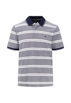 Fynch Hatton 2-Tone Stripe Polo - Navy