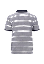 Fynch Hatton 2-Tone Stripe Polo - Navy