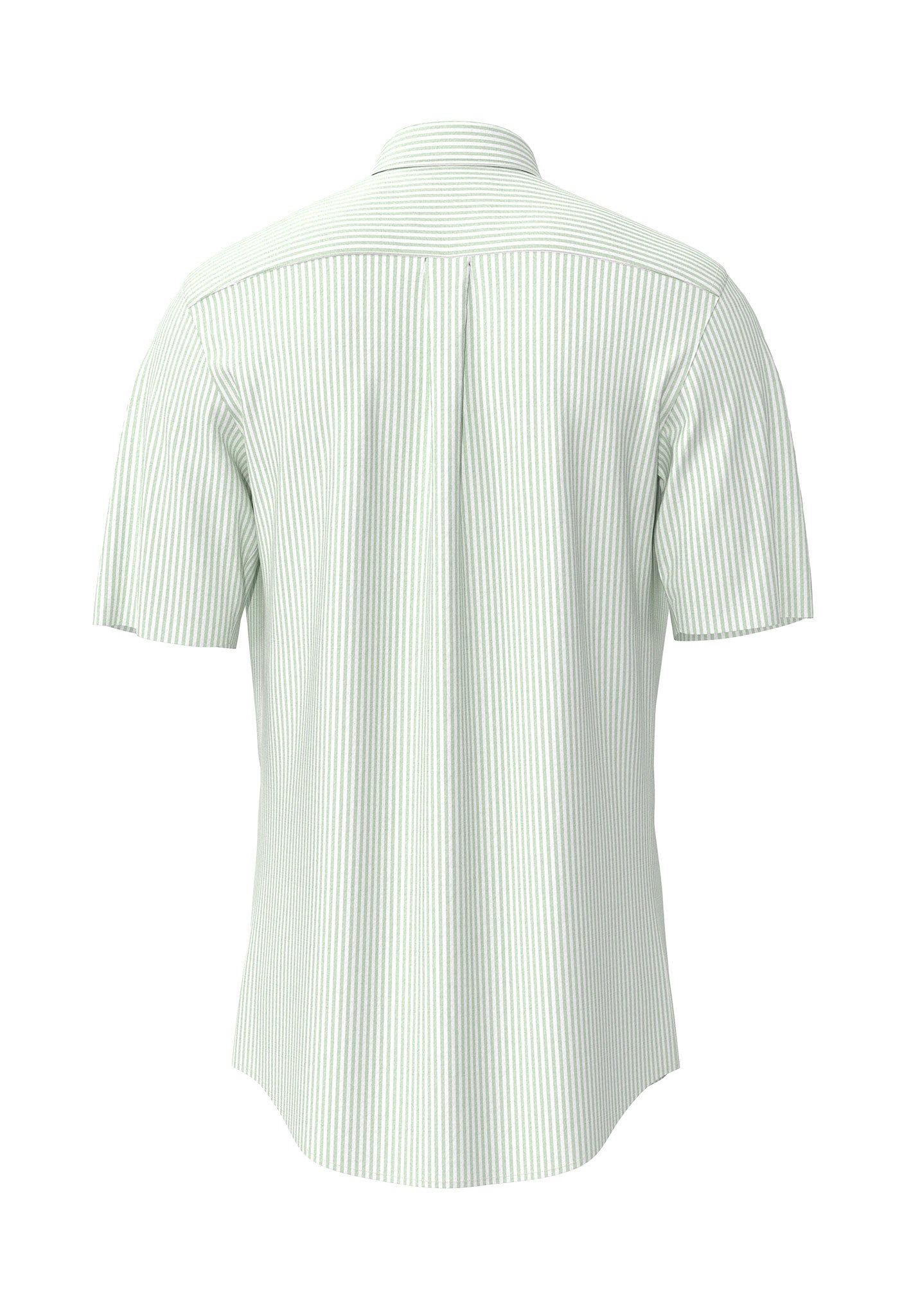 Fynch Hatton Seersucker Stripe Cotton 1/2 Sleeve Shirt - Green