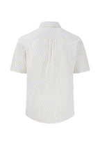 Fynch Hatton Square Print Cotton 1/2 Sleeve Shirt - Yellow/ Blue