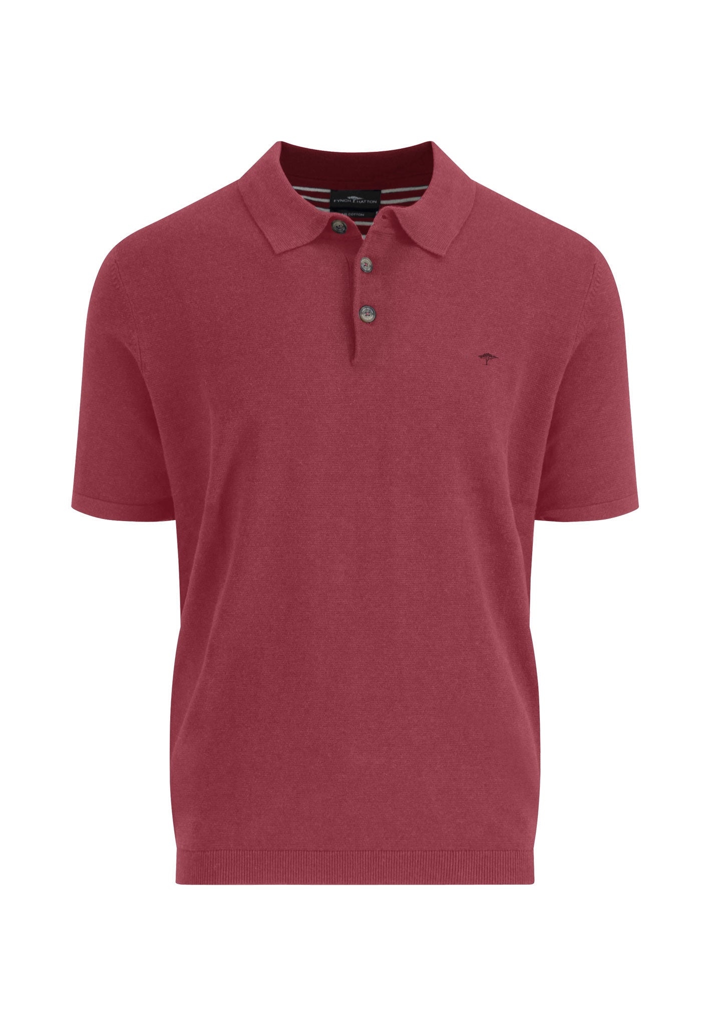 Fynch Hatton Air Cotton Polo - Berry