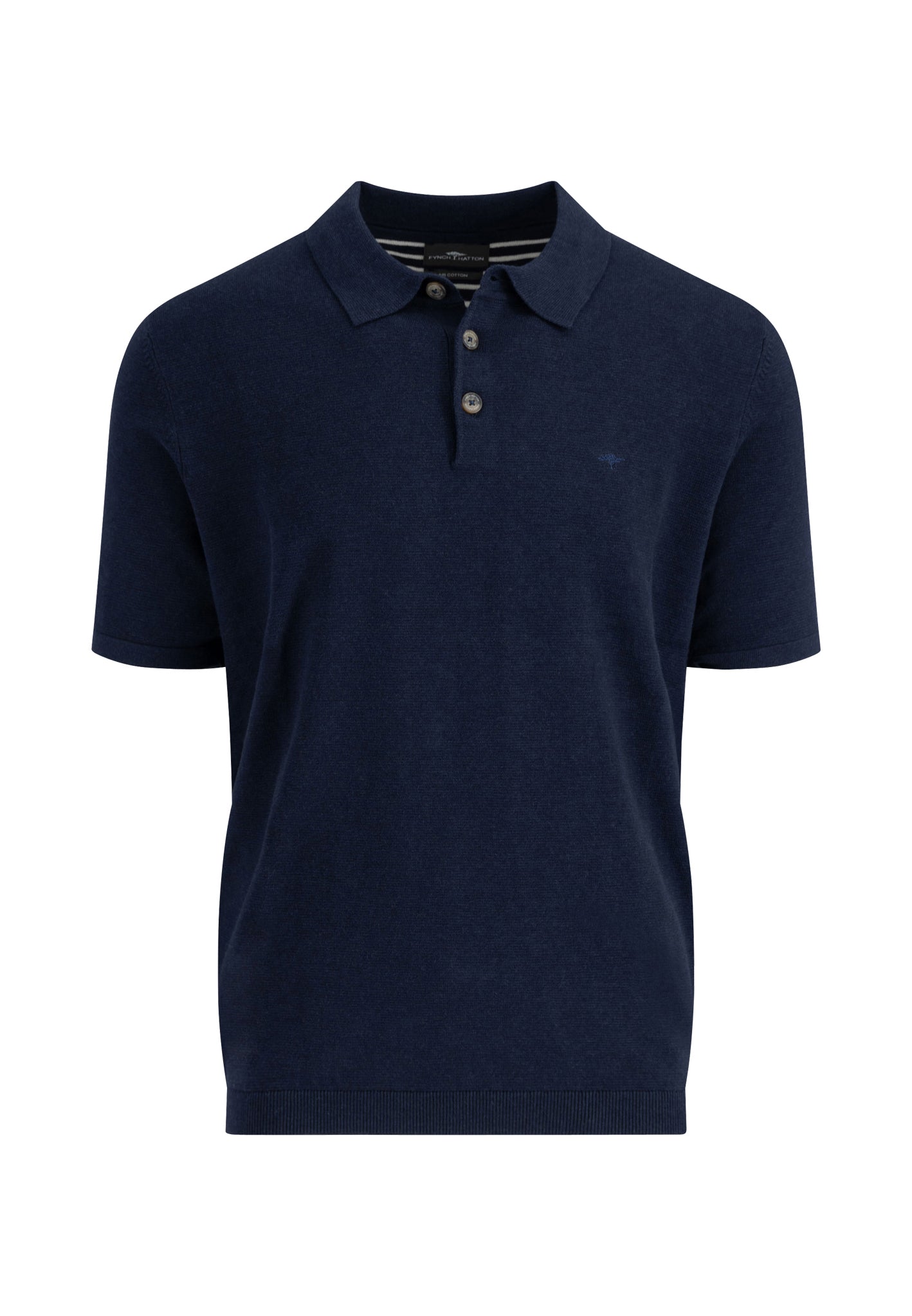 Fynch Hatton Air Cotton Polo - Navy