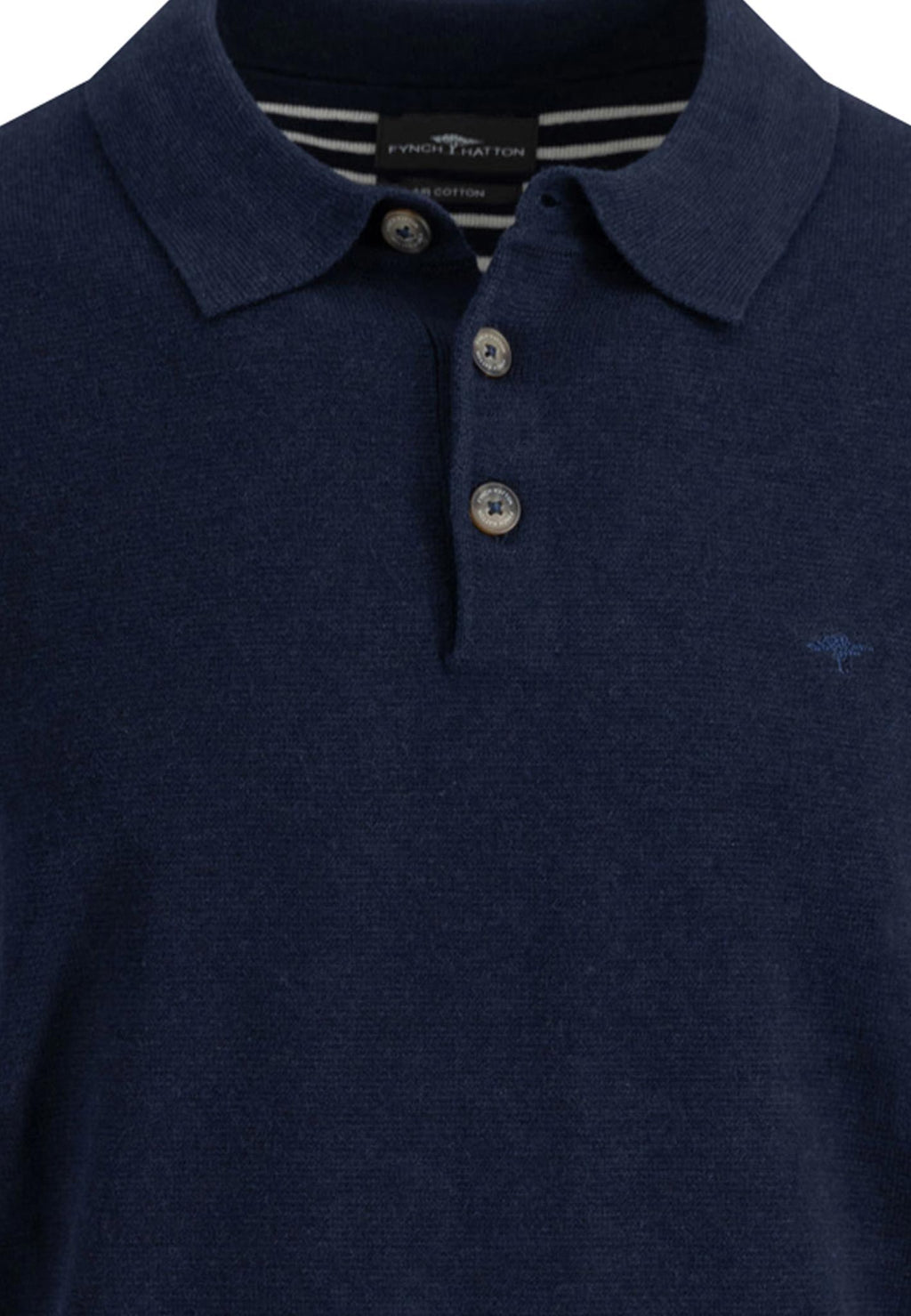 Fynch Hatton Air Cotton Polo - Navy