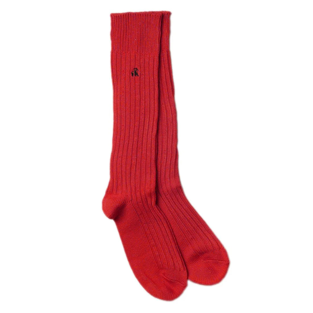 Swole Panda Red Bamboo Boot Socks
