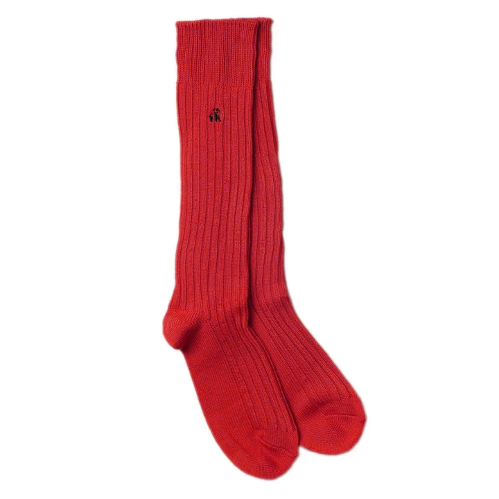 Swole Panda Red Bamboo Boot Socks