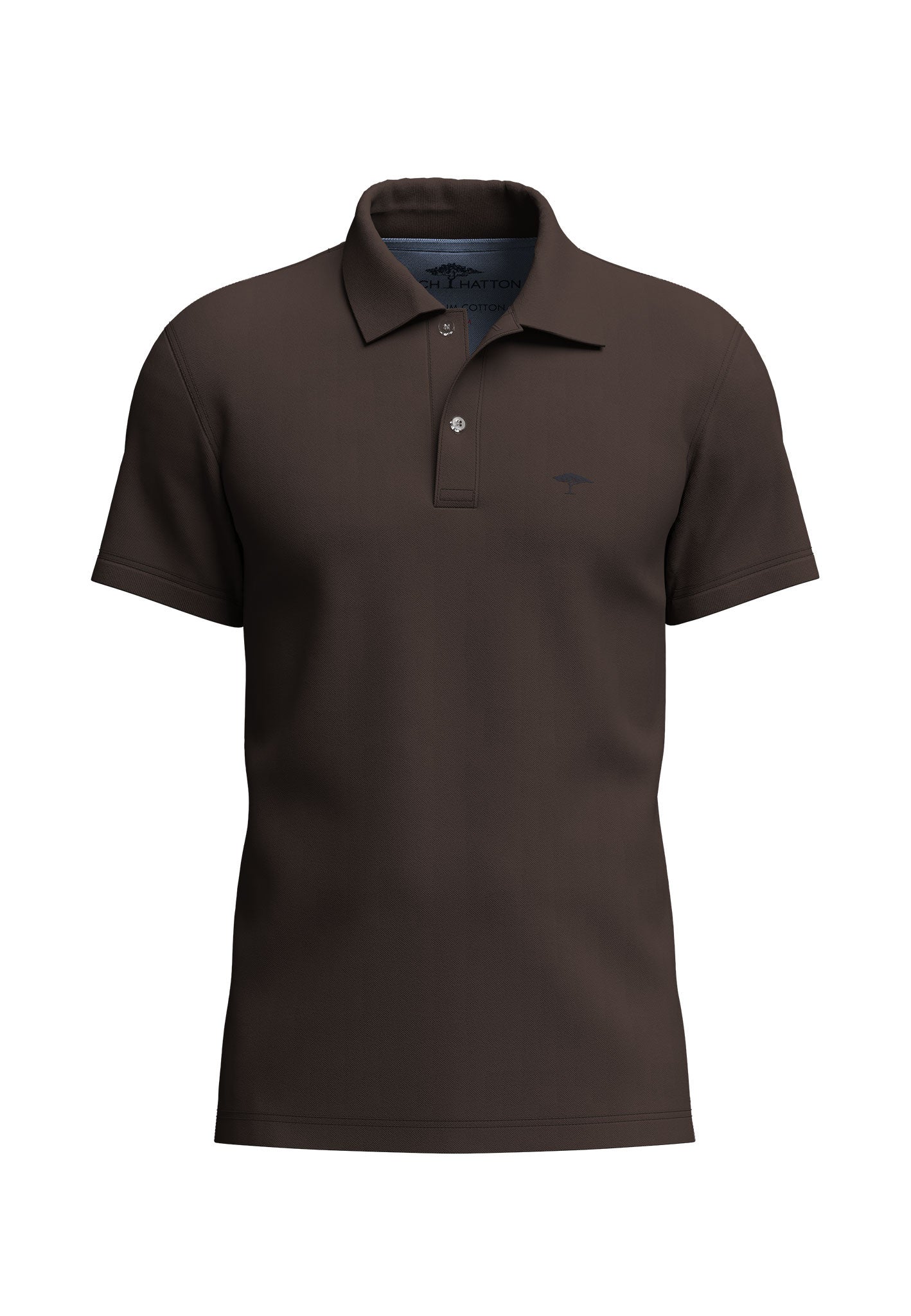 Fynch Hatton Premium Cotton Polo - Chocolate