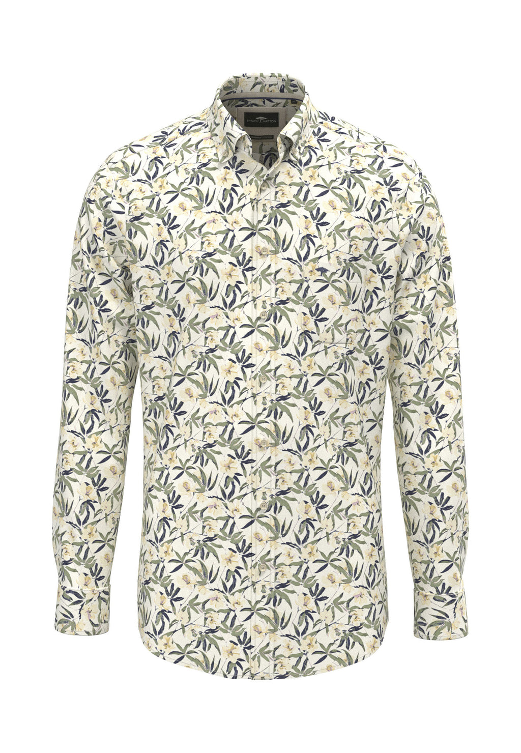 Fynch Hatton Flower Print Long Sleeve Shirt