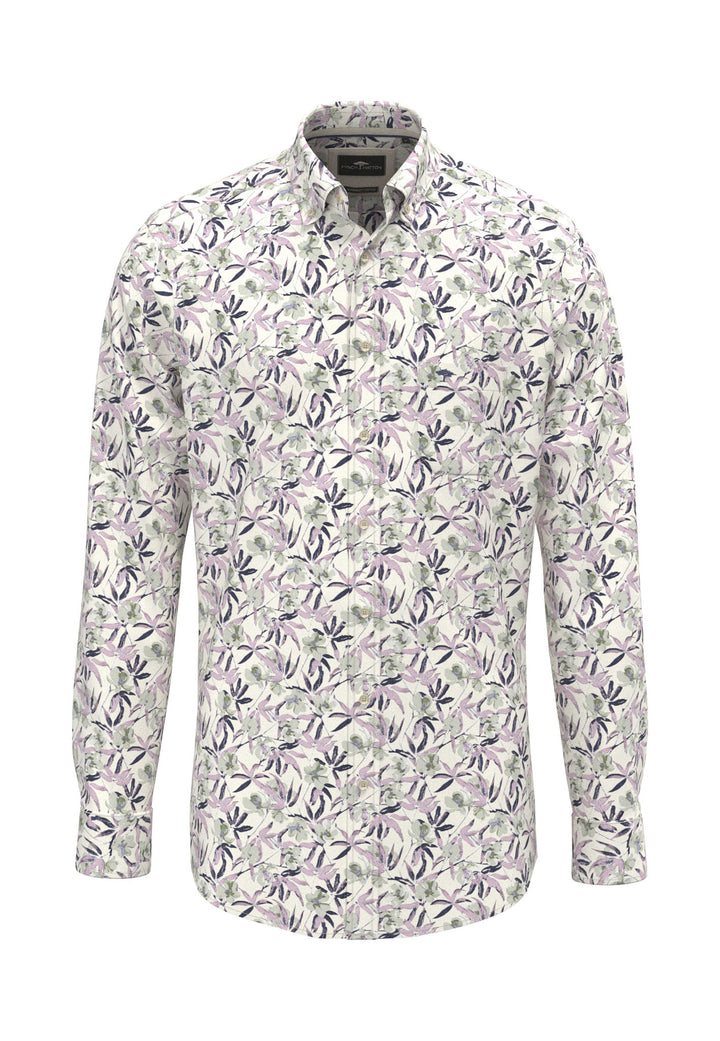 Fynch Hatton Flower Print Long Sleeve Shirt