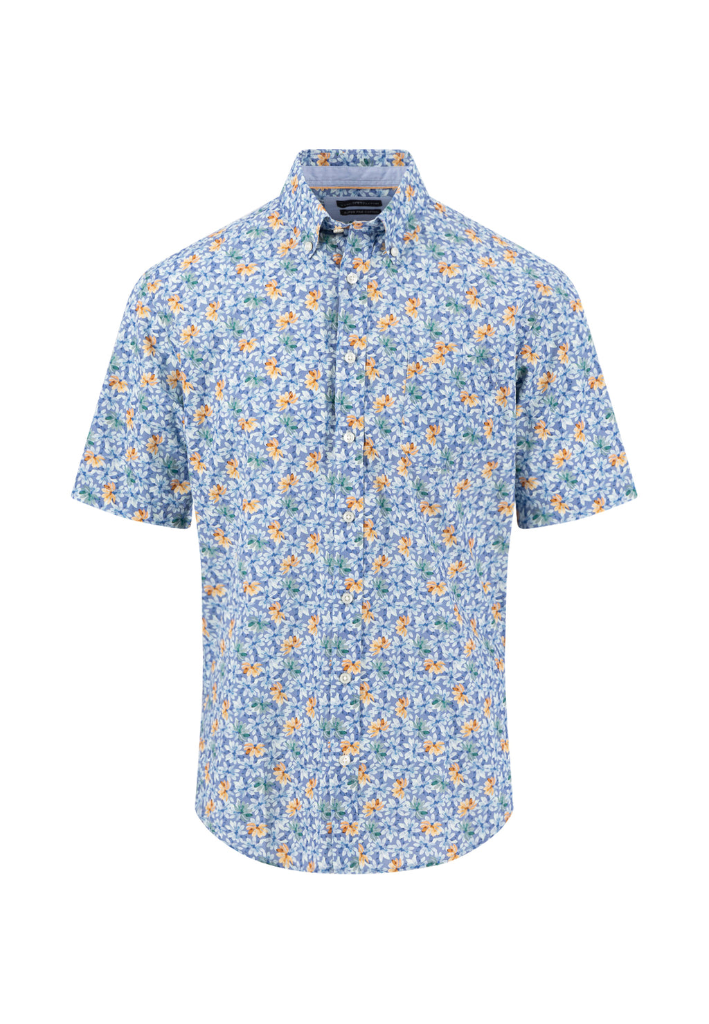 Fynch Hatton Premium Flower Print Short Sleeve Shirt