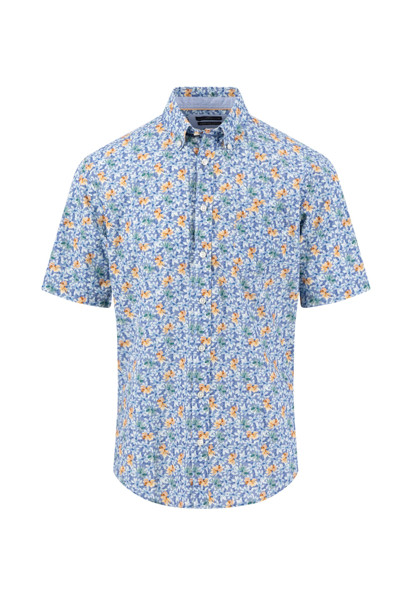 Fynch Hatton Premium Flower Print Short Sleeve Shirt
