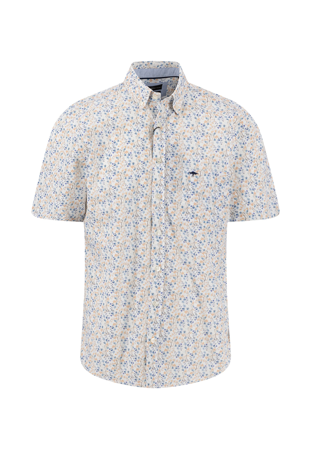 Fynch Hatton Summer Flower Print Short Sleeve Shirt