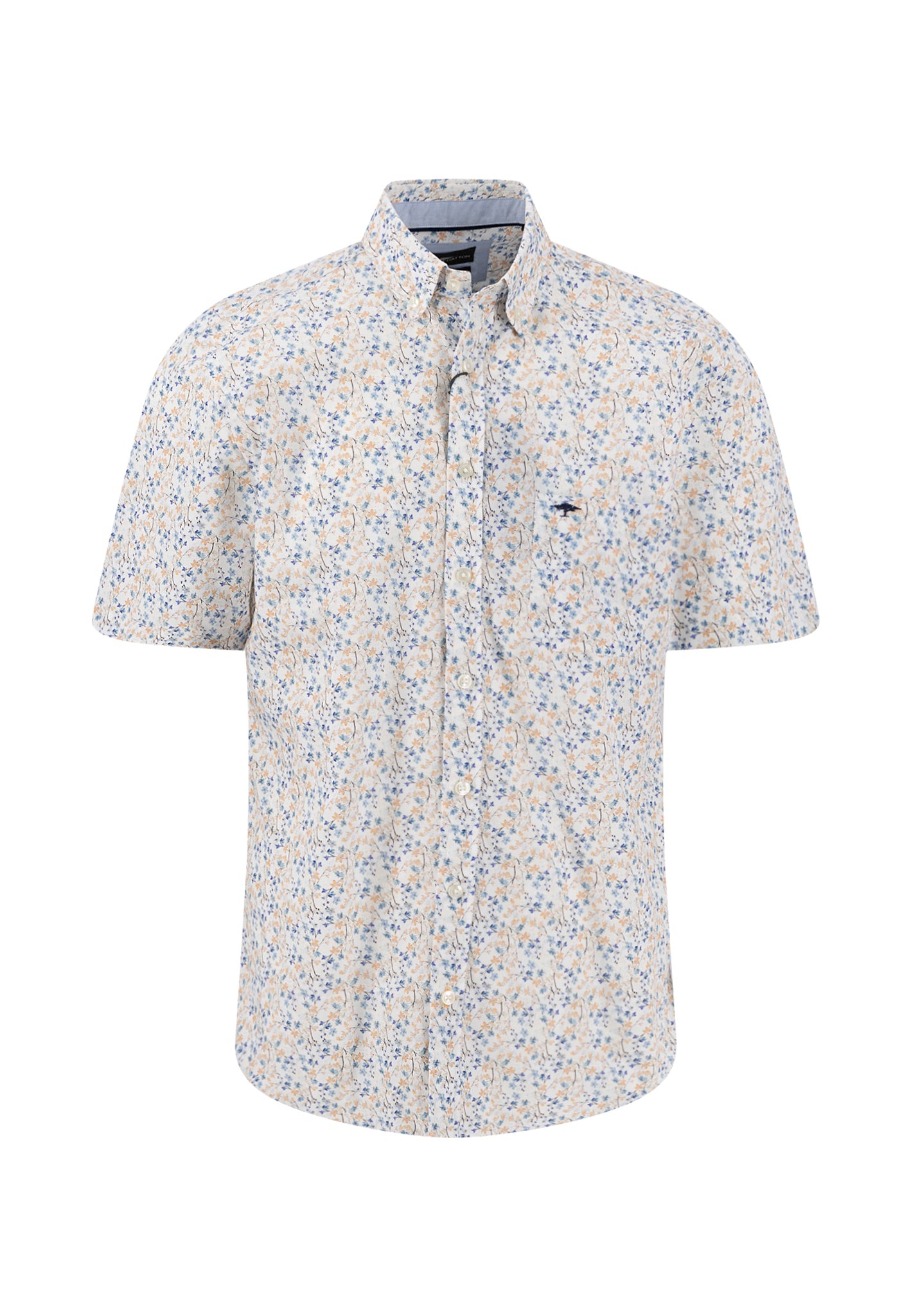 Fynch Hatton Summer Flower Print Short Sleeve Shirt