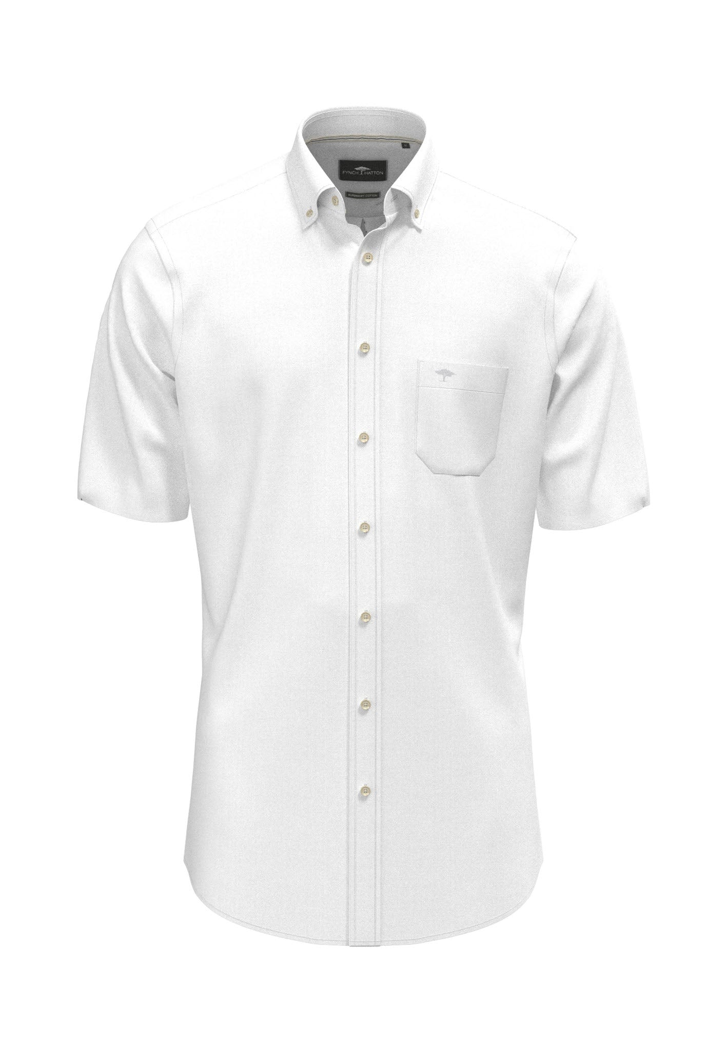 Fynch Hatton Short Sleeve Slub Shirt