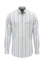 Fynch Hatton Washed Oxford Striped Long Sleeve Shirt