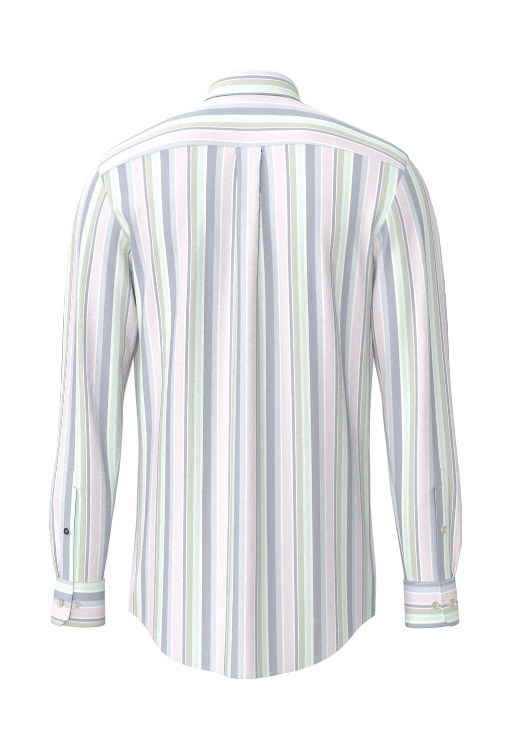 Fynch Hatton Washed Oxford Striped Long Sleeve Shirt