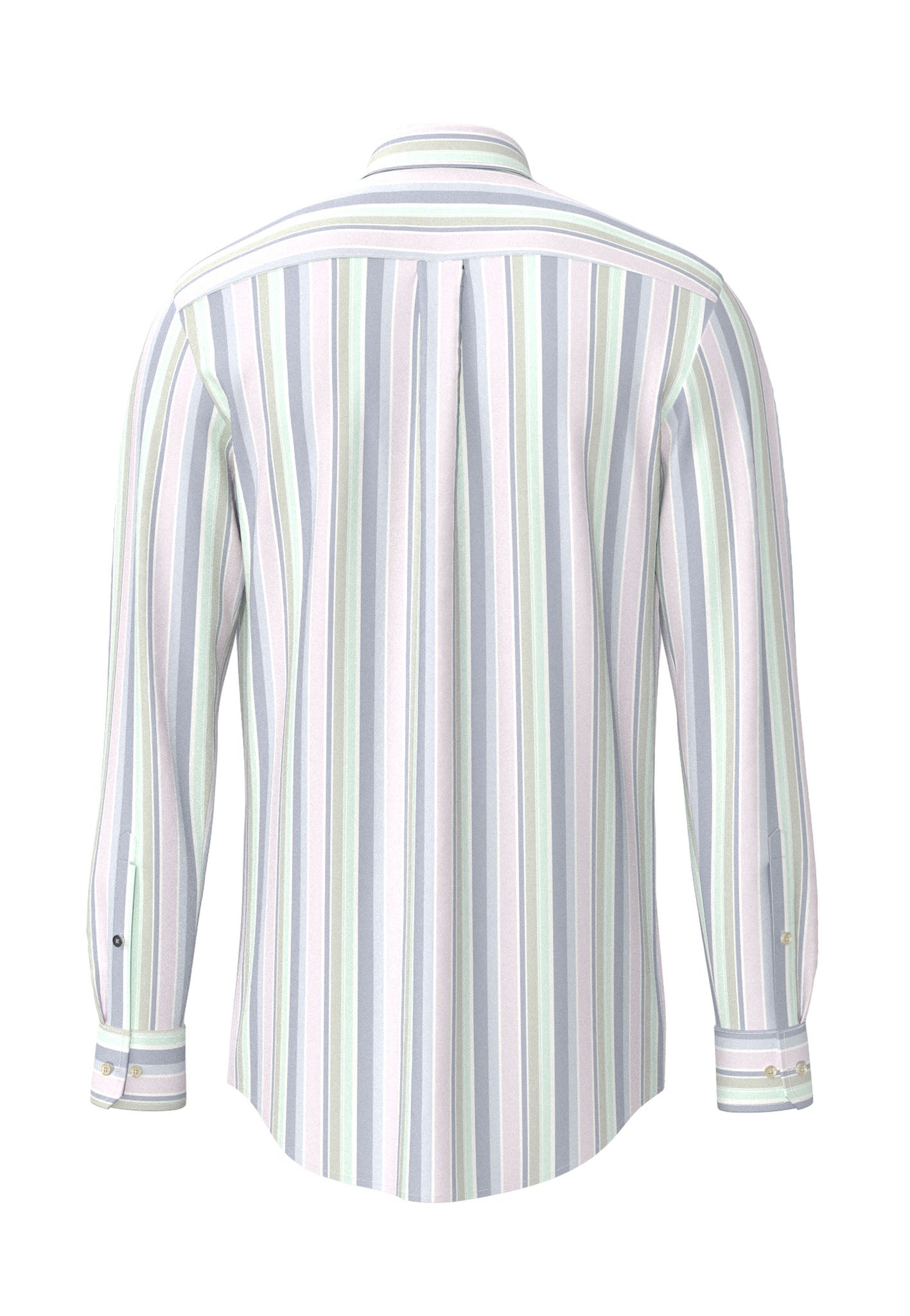 Fynch Hatton Washed Oxford Striped Long Sleeve Shirt