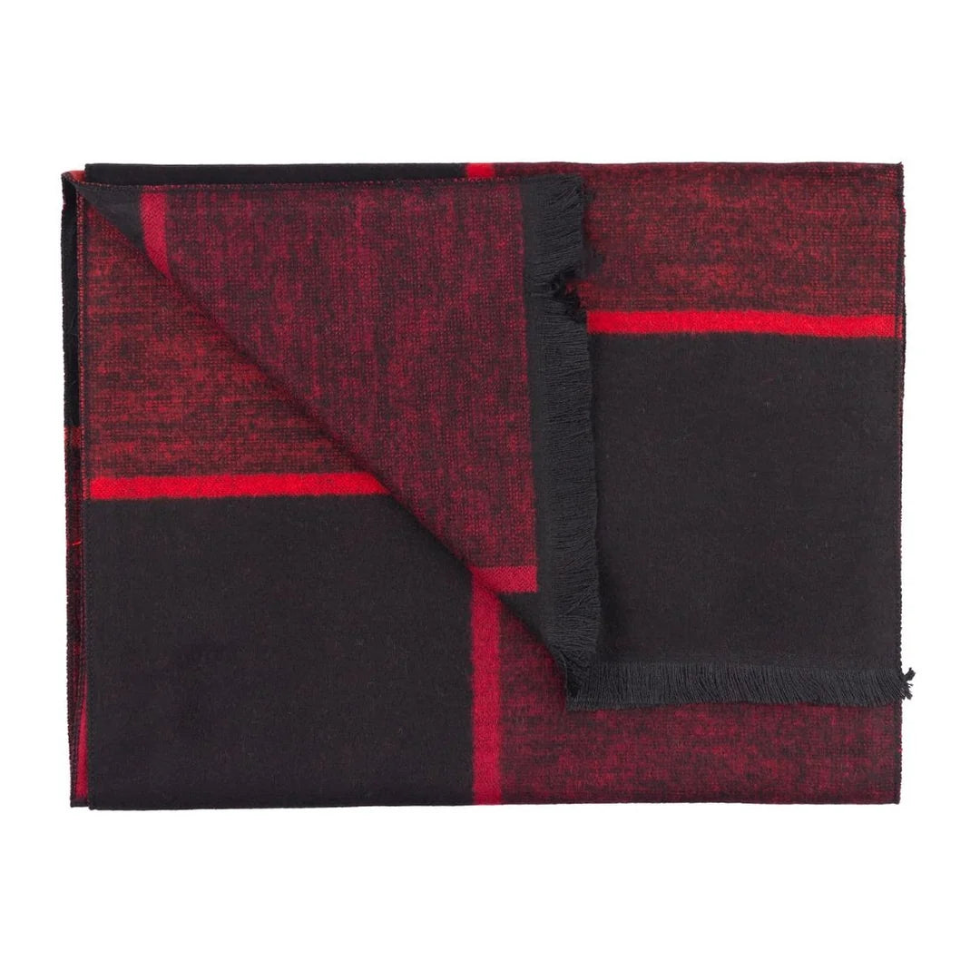 Swole Panda Black &amp; Red Block Bamboo Scarf