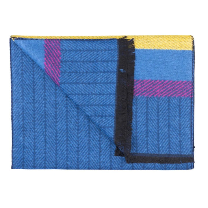 Swole Panda Blue Herringbone Stripe Bamboo Scarf