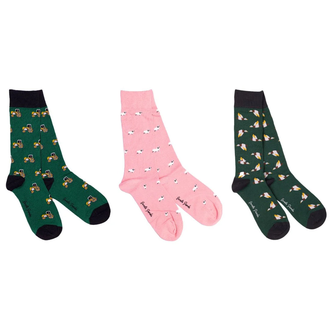 Swole Panda Farm Sock Box - 3 Pairs of Bamboo Socks