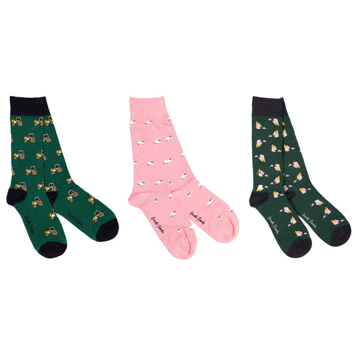 Swole Panda Farm Sock Box - 3 Pairs of Bamboo Socks