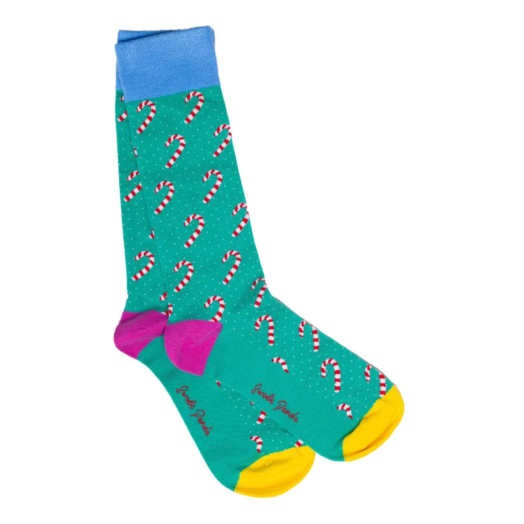 Swole Panda Gingerbread House Sock Box - 2 Pairs of Bamboo Socks