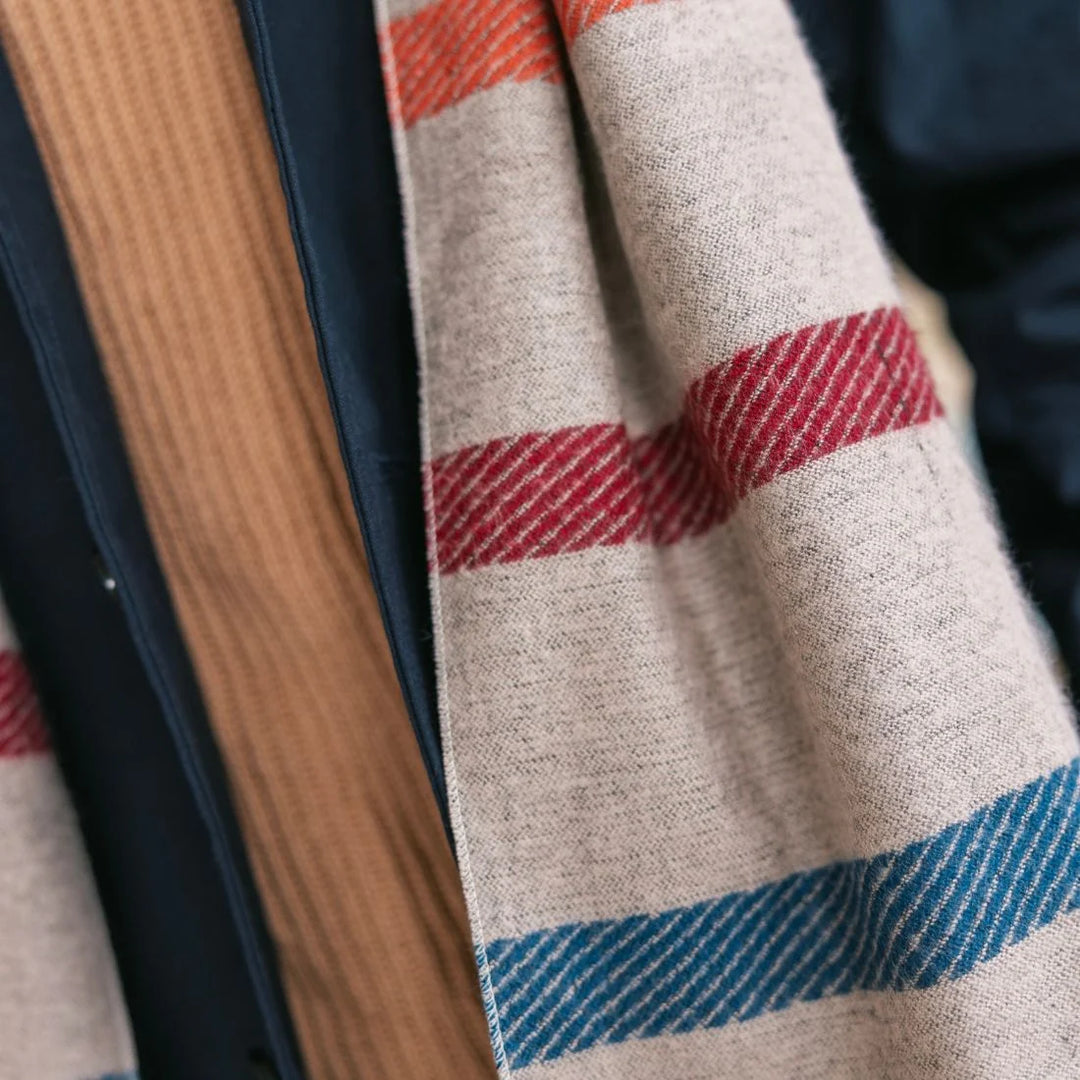 Swole Panda Cream Stripe Bamboo Scarf
