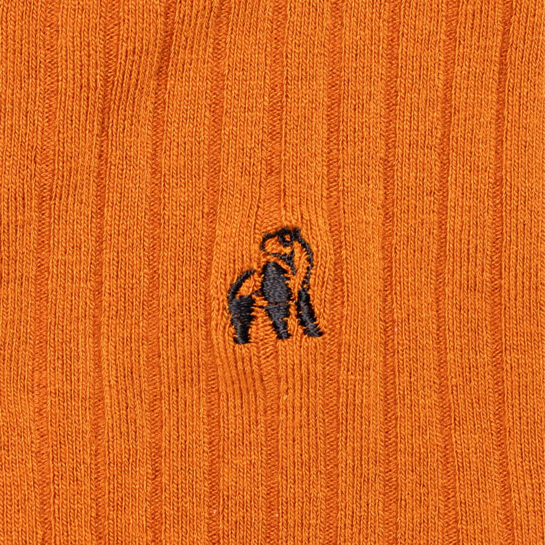 Swole Panda Burnt Orange Bamboo Boot Socks