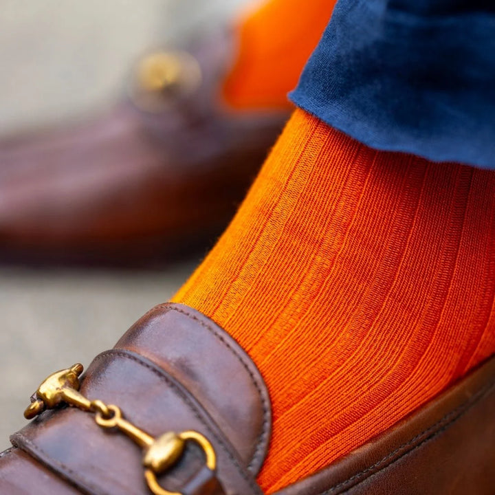 Swole Panda Burnt Orange Bamboo Boot Socks