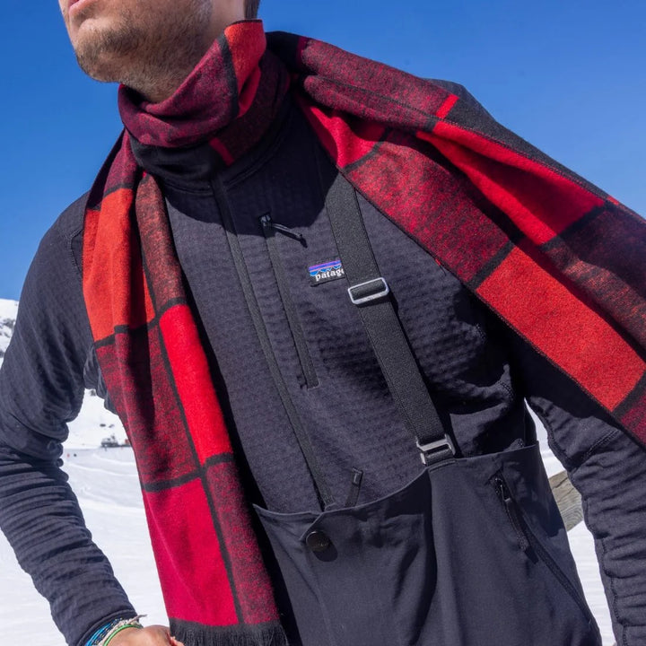 Swole Panda Black &amp; Red Block Bamboo Scarf