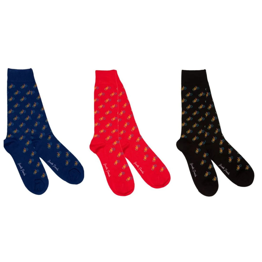 Swole Panda Bicycle Sock Box - 3 Pairs of Bamboo Socks