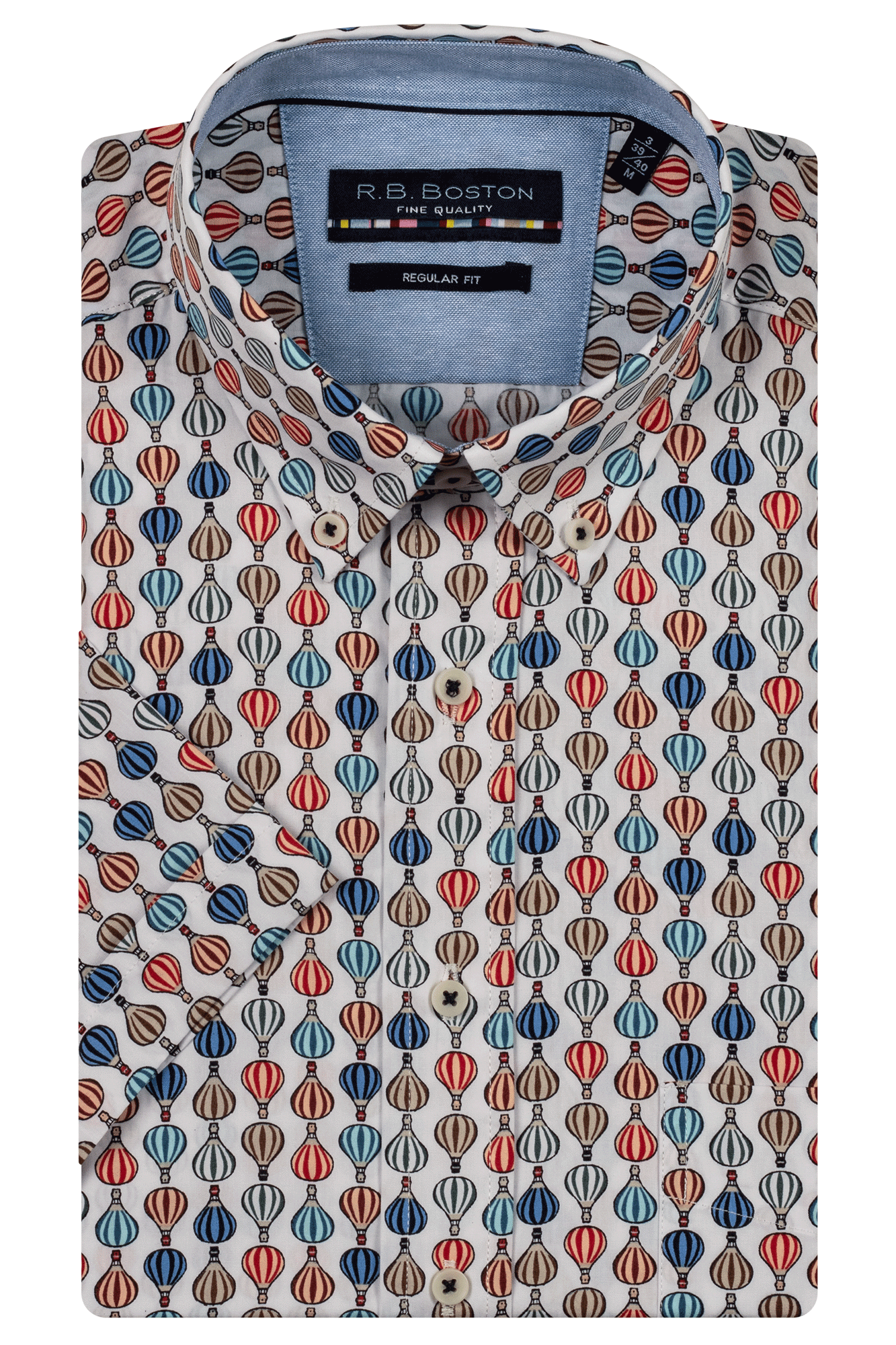 Marshall Button Down Air Balloon Short Sleeve Shirt - Multi