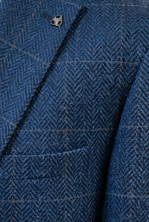 Roy Robson Herringbone Jacket 17520 - Blue