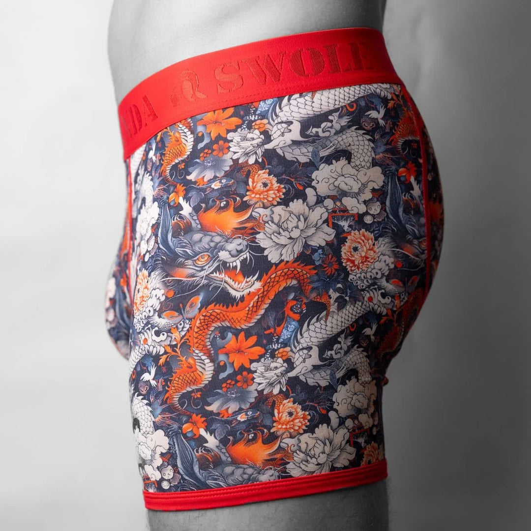 Swole Panda Bamboo Boxers - Dragons