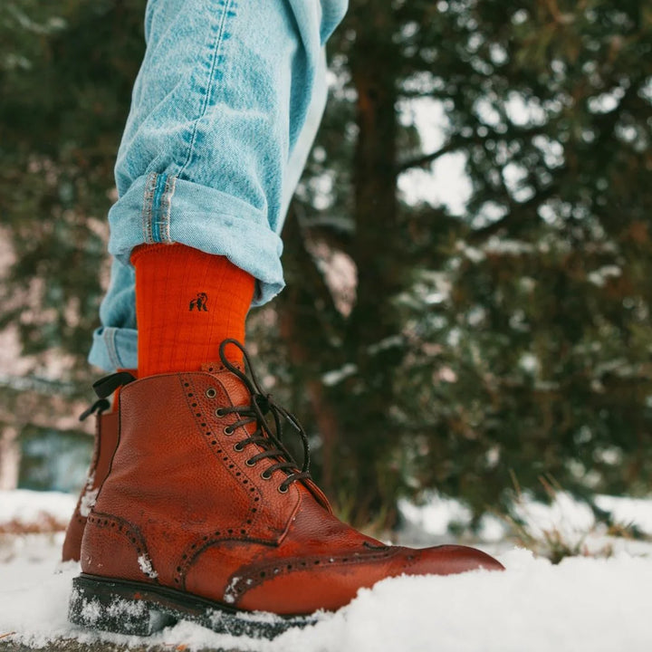 Swole Panda Red Bamboo Boot Socks