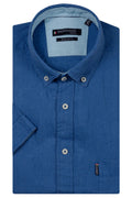 Giordano Pure Linen Short Sleeve Shirt - Alure Blue