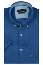 Giordano Pure Linen Short Sleeve Shirt - Alure Blue