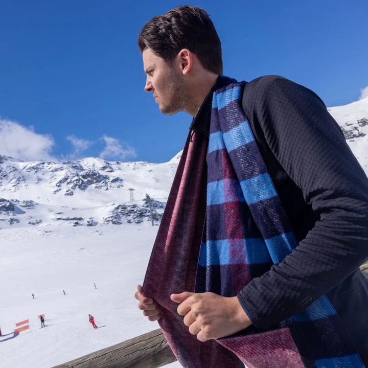 Swole Panda Blue &amp; Navy Stripe Bamboo Scarf
