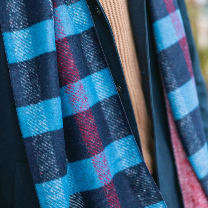 Swole Panda Blue &amp; Navy Stripe Bamboo Scarf