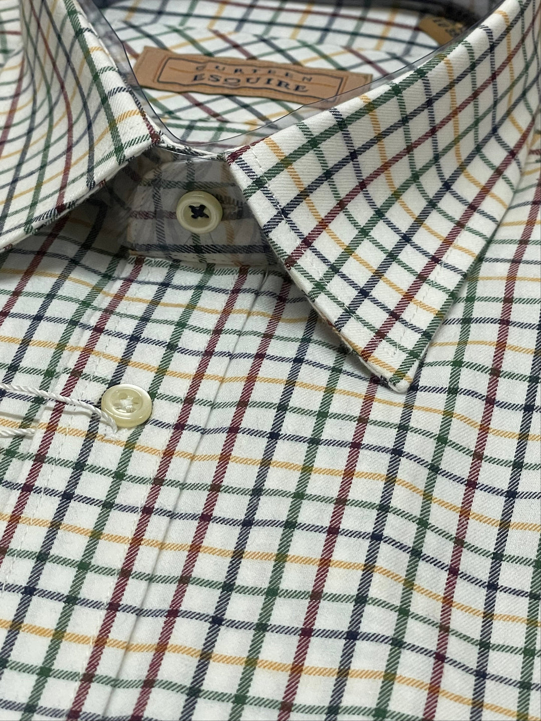 Gurteen Cumbria Brushed Cotton Small Check Shirt - Multi