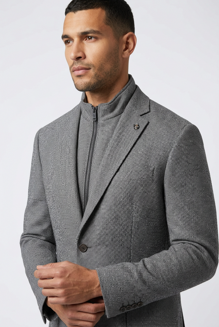 Roy Robson Jacket 17519 with Zip in Collar