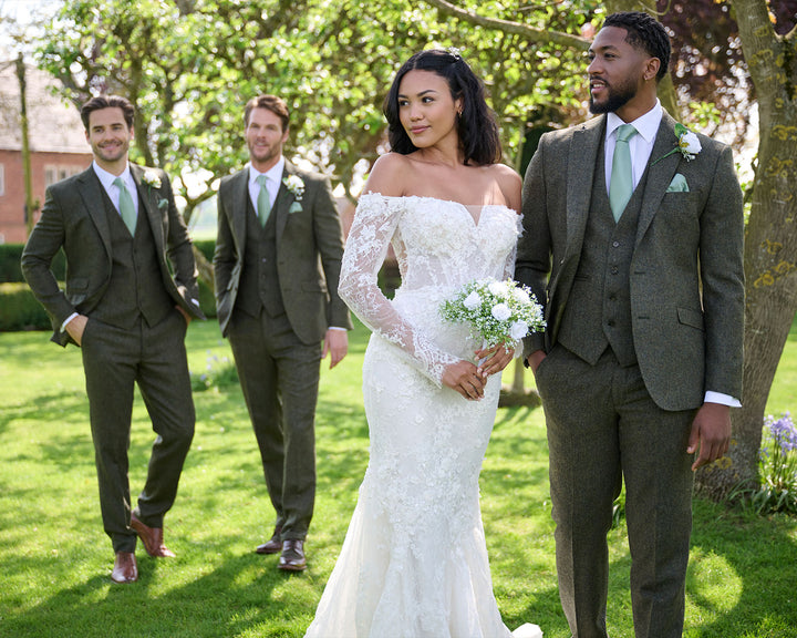 Green Tweed Suit