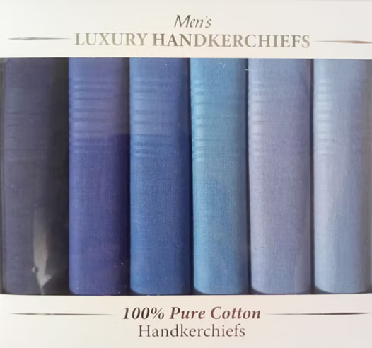 Le Chateau Dyed Handkerchiefs - Box of 6