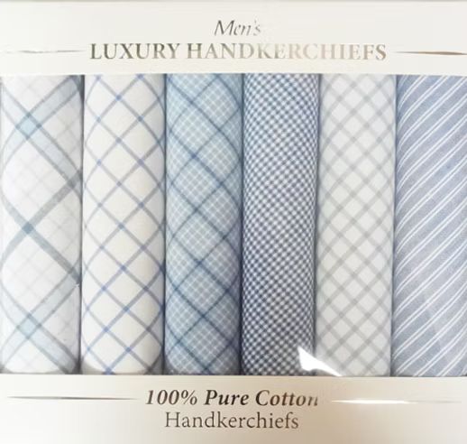 Le Chateau Check Handkerchiefs - Box of 6