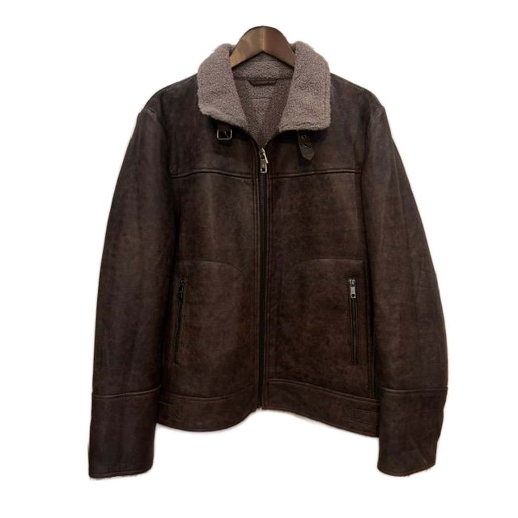 Milestone Camino Leather Pilots Jacket - Mid Brown