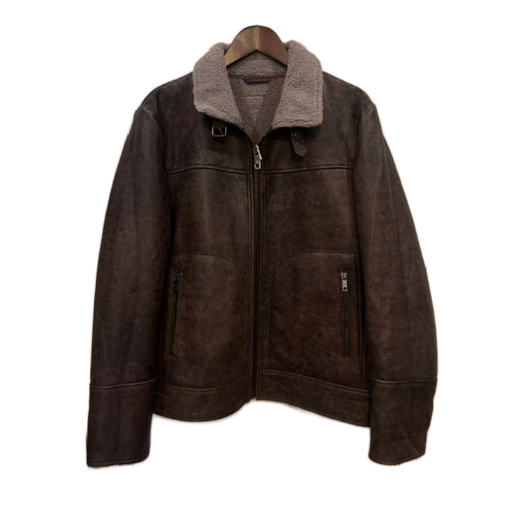 Milestone Camino Leather Pilots Jacket - Mid Brown